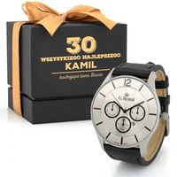 Zegarek G. Rossi 7028A-3A1 na 30 urodziny dla męża + pudełko z dedykacją