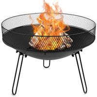 Palenisko ogrodowe metalowe czarne 60 cm