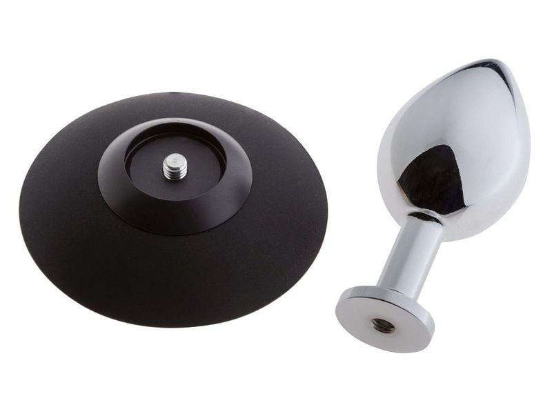 MALESATION Alu-Plug with suction cup medium, chrome zdjęcie 3
