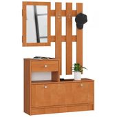 Garderoba, szafka na buty, wieszak, BELLANO, 90x25x170, olcha| TYLETEGOTU
