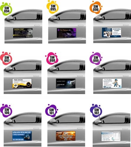 MAGNES NA SAMOCHÓD MATA MAGNETYCZNA REKLAMOWA 60X30 CM NAGROBKI na Arena.pl