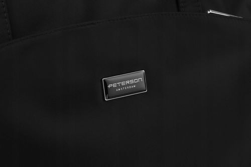 Torba shopper bag torebka damska pojemna na ramię miejska czarna PETERSON na Arena.pl