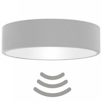 Okrągła lampa sufitowa 137623620934 szara z czujnikiem