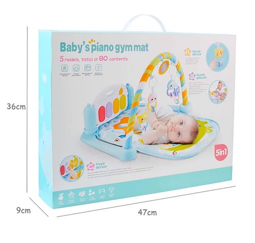 duża mata edukacyjna z pianinkiem interaktywna 5w1 różowe nicekids lz-9903 na Arena.pl