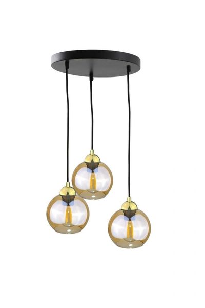 Lampa wisząca 3xE27 AMBRE GOLD zdjęcie 1