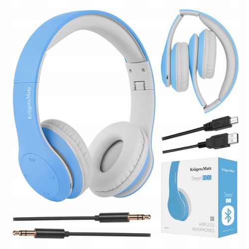 Słuchawki dla dzieci bezprzewodowe Bluetooth KrugerMatz AUX mikrofon na Arena.pl
