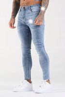 Spodnie Jeans Męskie ELASTYCZNE Miękkie Karisto Jasnoniebieskie Dżinsy r 34