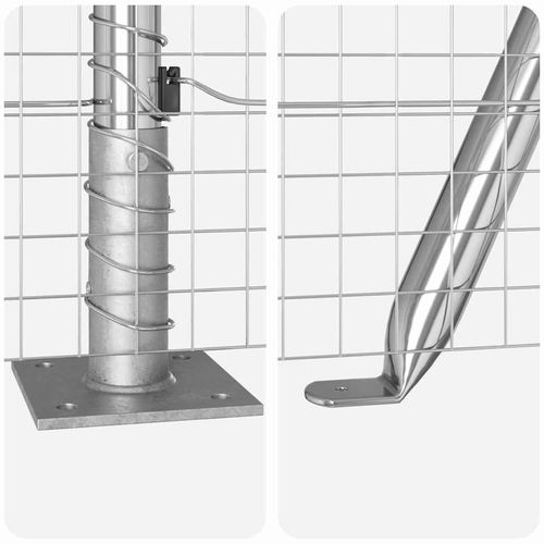 Ogrodzenie z słupkami Srebrny 1.5 x 50 m Stal na Arena.pl