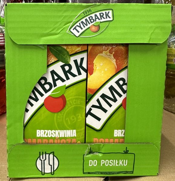 Tymbark napój pomarańcza-brzoskwinia 1l - karton zdjęcie 1