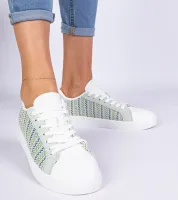 Zielone damskie sneakersy materialowe Bellisio 38