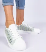 Zielone damskie sneakersy materialowe Bellisio 39