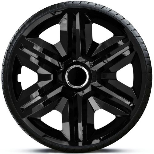 4x Kołpaki 15 cali uniwersalne NRM FAST CZARNY LAKIEROWANY + RING Komplet na Arena.pl