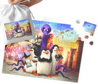 PUZZLE - Pingwiny z Madagaskaru WZORY Z BAJEK PREZENT 24el + WORECZEK