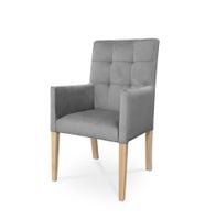 Fotel CAROL / szary / noga buk / R91