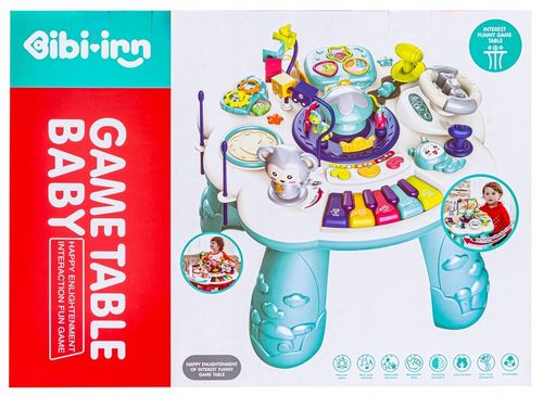 Edukacyjny Stolik Interaktywny Organki Cymbałki Melodie Zwierzątka Mikrofon na Arena.pl