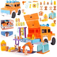 Salon Piękności dla Psa Zabawka Fryzjer Auto Groomer Lekarz 33 Akcesoria