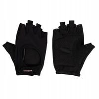 DAMSKIE RĘKAWICZKI TRENINGOWE NA SIŁOWNIĘ ODDYCHAJĄCE CZARNE -
