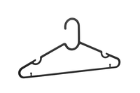 Wieszaki plastikowe do szafy na ubrania 20 sztuk czarne