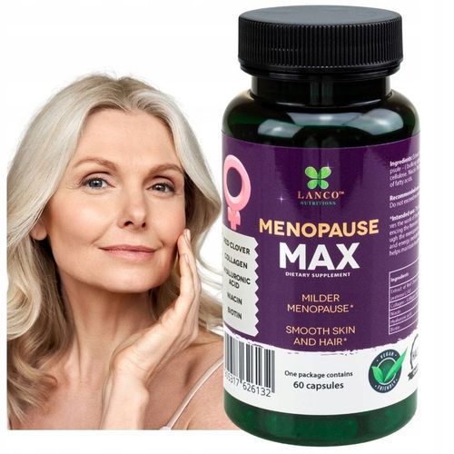 MENOPAUZA MAX PREMIUM dla dojrzałych kobiet Czerwona koniczyna Lanco 60kaps na Arena.pl