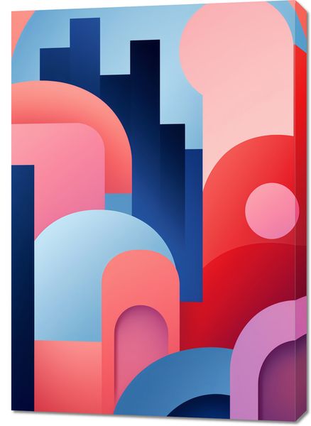 Obraz 70x100cm Miasto Kolorów zdjęcie 1