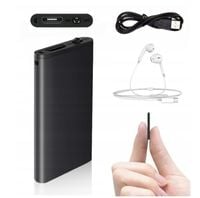 MINI DYKTAFON SZPIEGOWSKI 32GB MAŁY PODSŁUCH AKTYWACJA DŹWIĘKIEM +SŁUCHAWKI