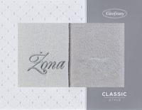 Komplet ręczników w pudełku Mąż i Żona I 50x90 biały + srebrny