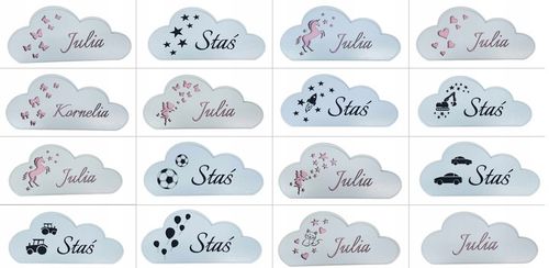 PRZYBORNIK Organizer na kredki CHMURKA z Imieniem na Arena.pl