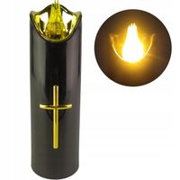 DUŻA ŚWIECA LED NA BATERIE WKŁAD DO ZNICZY 17cm DO ZNICZA ZNICZ WKŁADY