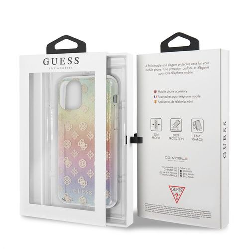 Guess 4G Peony Electroplated Pattern - Etui iPhone 11 Pro (tęczowy) na Arena.pl