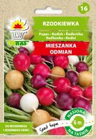 RZODKIEWKA NASIONA MIX ODMIAN RZODKIEWKI TAŚMA NASIENNA 6M MIESZANKA KOLOR