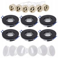 6x Oprawa hermetyczna IP44 + LED GU10 3W podbitka