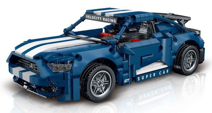 Klocki Techniczne Autko Sportowe Niebieskie 952El. zdjęcie 3
