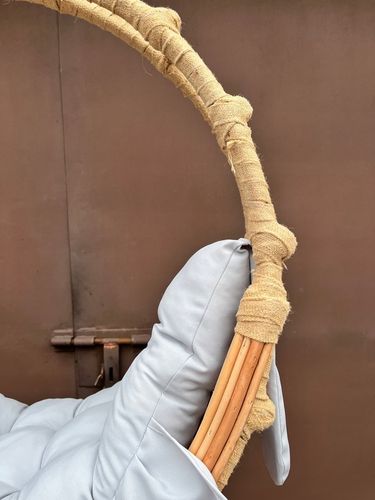 Huśtawka wiklinowa z poduszką DWA WZORY hamak wiklinowy 100 cm na Arena.pl