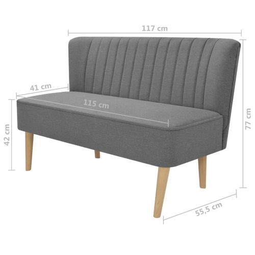 Sofa 117x55x77cm jasnozielony materiał VidaXL na Arena.pl