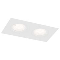 Wpust LAMPA sufitowa OMURA H 7312 Shilo metalowa OPRAWA wpuszczana prostokątna do zabudowy biała