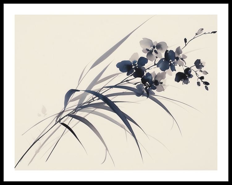 Plakat 65x50cm Orchidea w Sepii zdjęcie 3