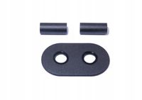 ZESTAW MASKUJĄCY ROZETA PODWÓJNA+TULEJE ANTRACYT