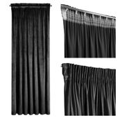 Zasłona gotowa na taśmie Eurofirany 140X270 MELANIE czarny