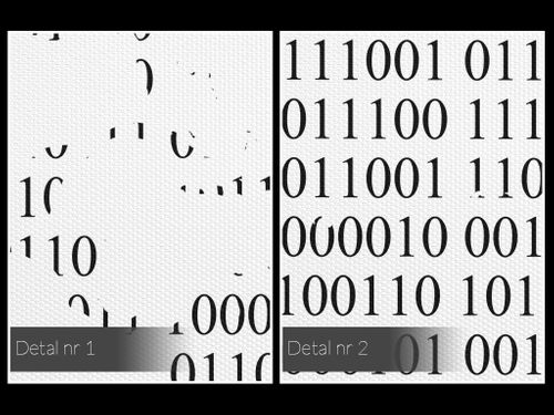 84101 Obraz na płótnie MAPA CYFRY CZARNO-BIAŁY na Arena.pl