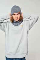 Czapka zimowa męska na polarze + komin C. Szary