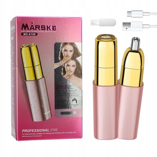 Depilator Trymer Do Brwi Twarzy Ciała Dla Kobiet + Kabel USB 2 W 1 zdjęcie 1