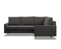 Duży narożnik, prawy, MILO, mikrofaza, 223x172x92 cm, szary | TYLETEGOTU