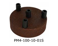 Podsufitka metalowa 4 otwory 100mm rdza naturalna + czarny hamulec