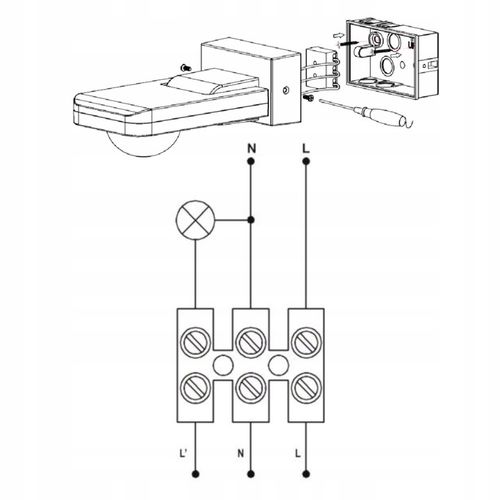 CZUJNIK RUCHU ZMIERZCHU ZEWNĘTRZNY LED CZUJKA REGULACJA 360 20M CZARNY na Arena.pl