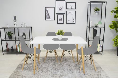 Krzesło OSAKA szare / nogi naturalne x 3 na Arena.pl