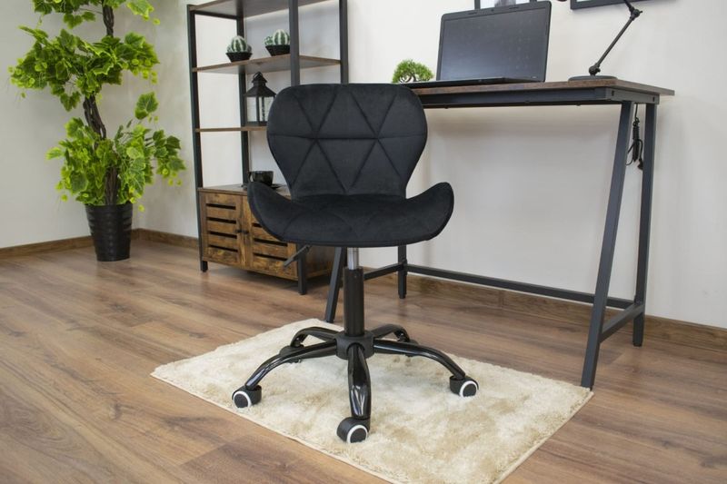 Krzesło obrotowe NOTO aksamit - czarne zdjęcie 10