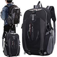 Plecak turystyczny czarny 40L wodoodporny trekkingowy sportowy lekki