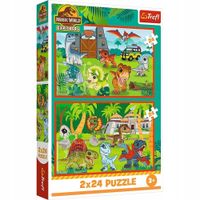 PUZZLE 2X24 MAŁE DINOZAURY 34437