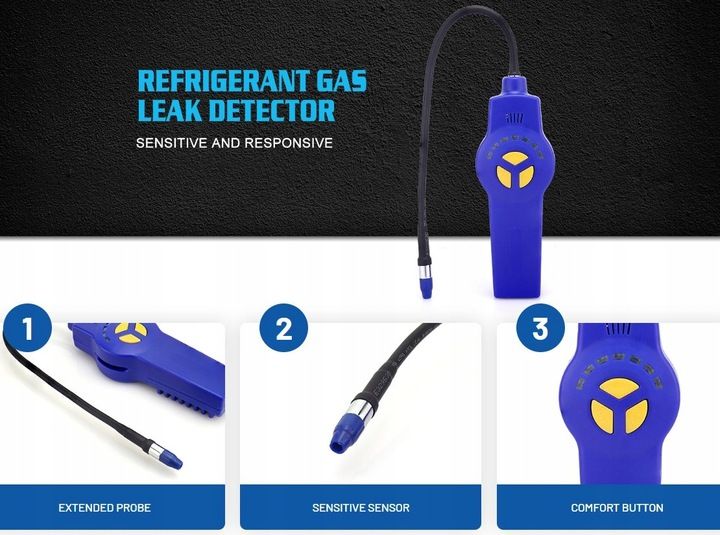Wykrywacz nieszczelności czynników chłodniczych np. R134a R404a R410a R407c zdjęcie 7