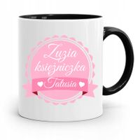Kubek Czarny Prezent Zuzia Księżniczka Tatusia Z Nadrukiem Ze Zdjęciem